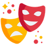 Theater mask representing pretend learning